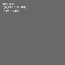 #6A6968 - Dove Gray Color Image
